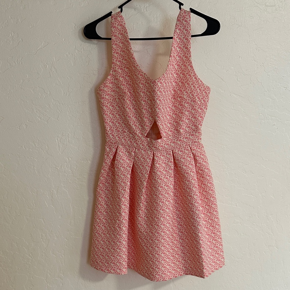 GUESS Pink Patterned Sleeveless Dress
